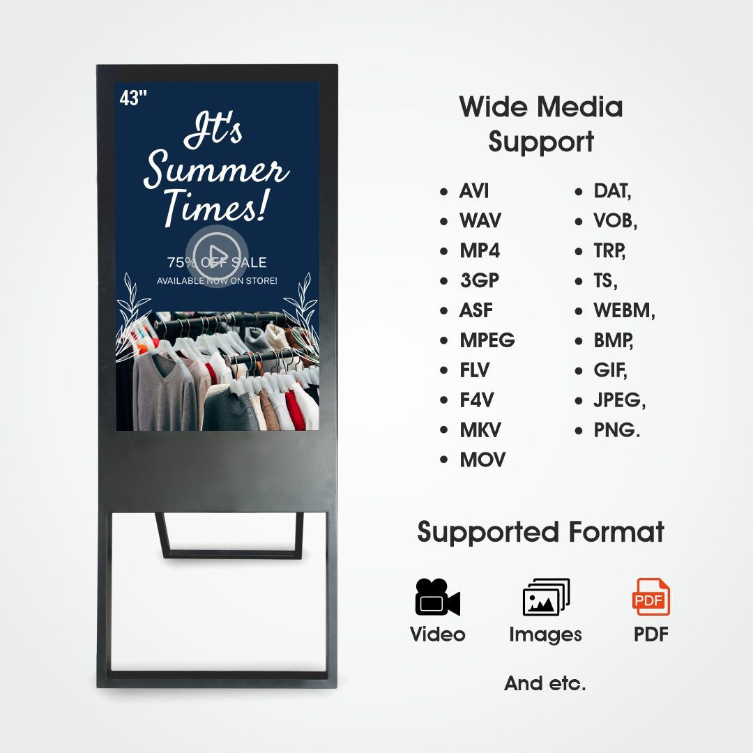 LED Digital Standee Video Display Signage for Brandings